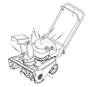 Decals Diagram and Parts List for 18-2816-48 (6210700x112N)(2007) Briggs and Stratton Snow Blower